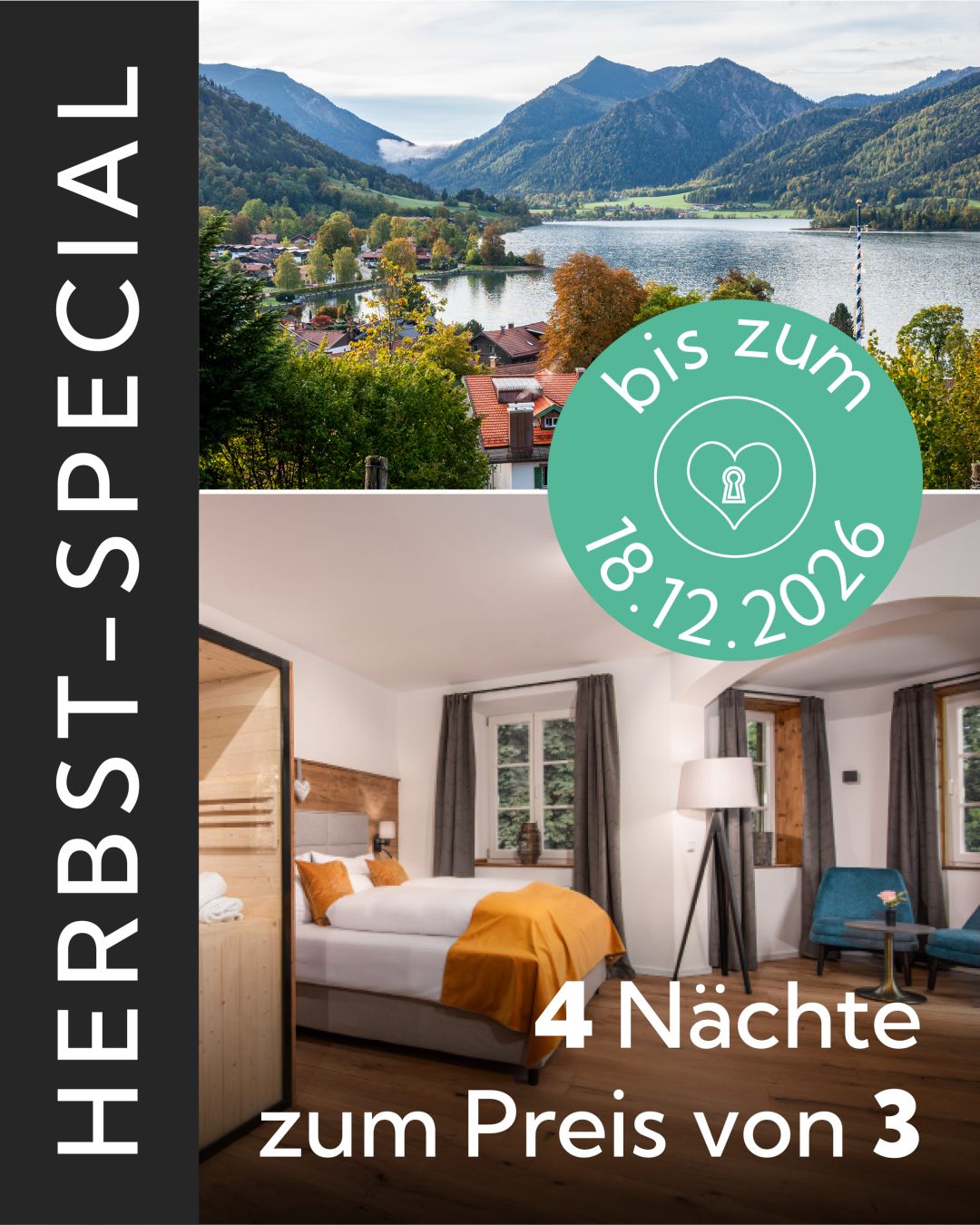 Zimmer im Hotel Terofal in Schliersee mit komfortablen Boxspringbett